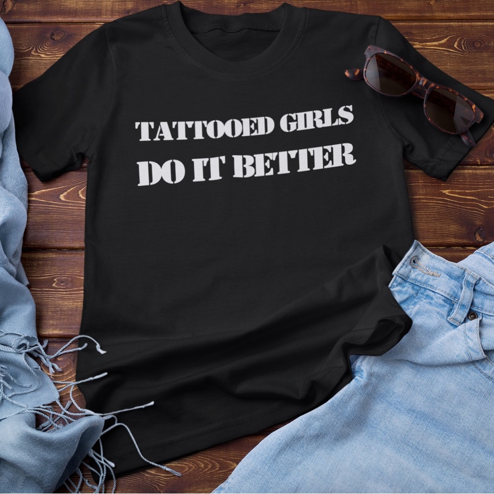 Tattooed girls tee. Size large.